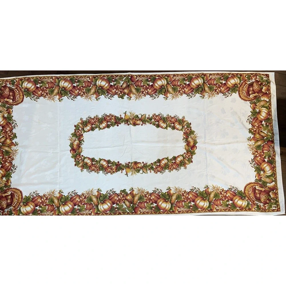 Vtg Thanksgiving Tablecloth 56